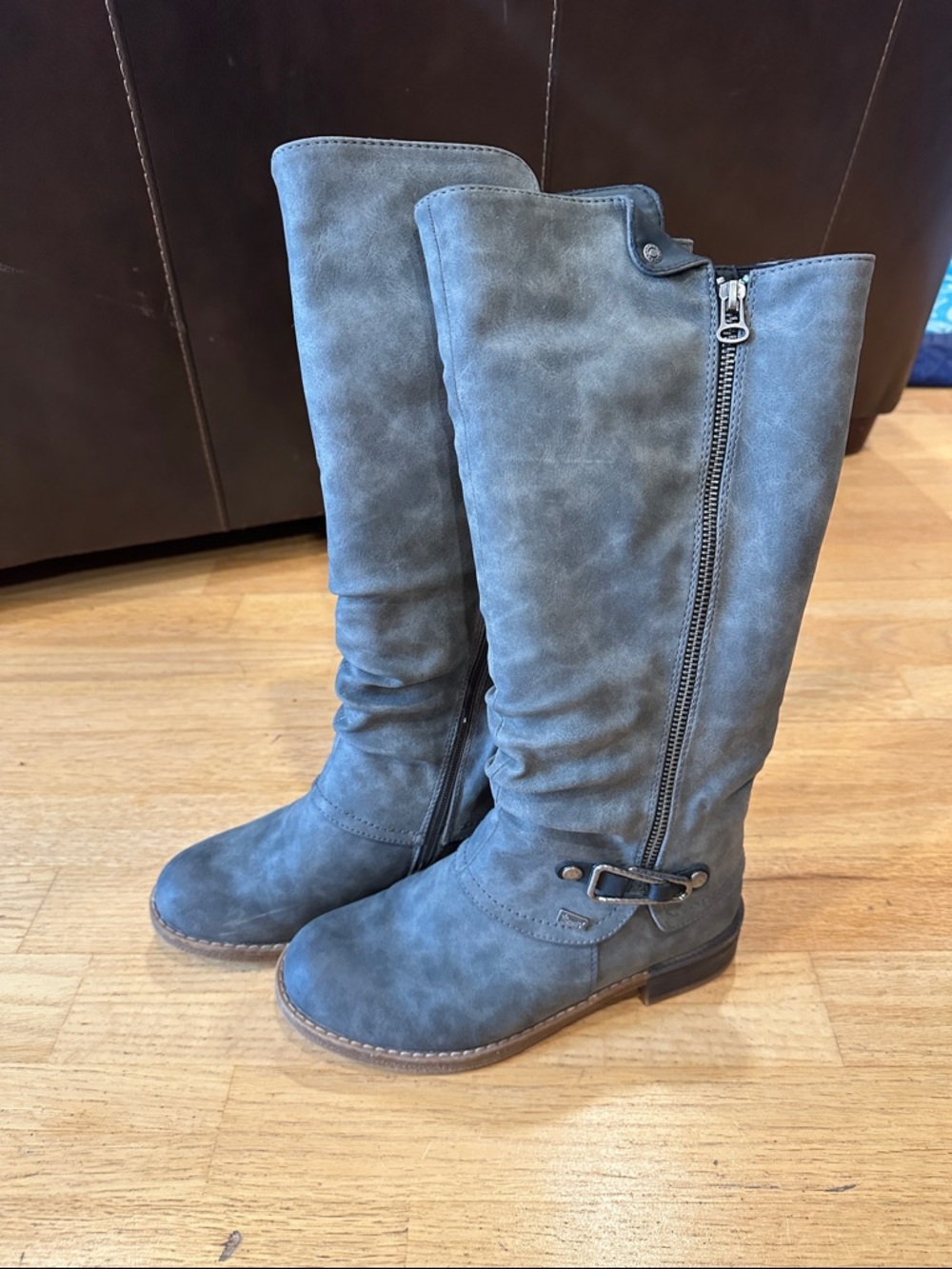 Rieker tall grey women’s boot fleece lined size 37 or 7